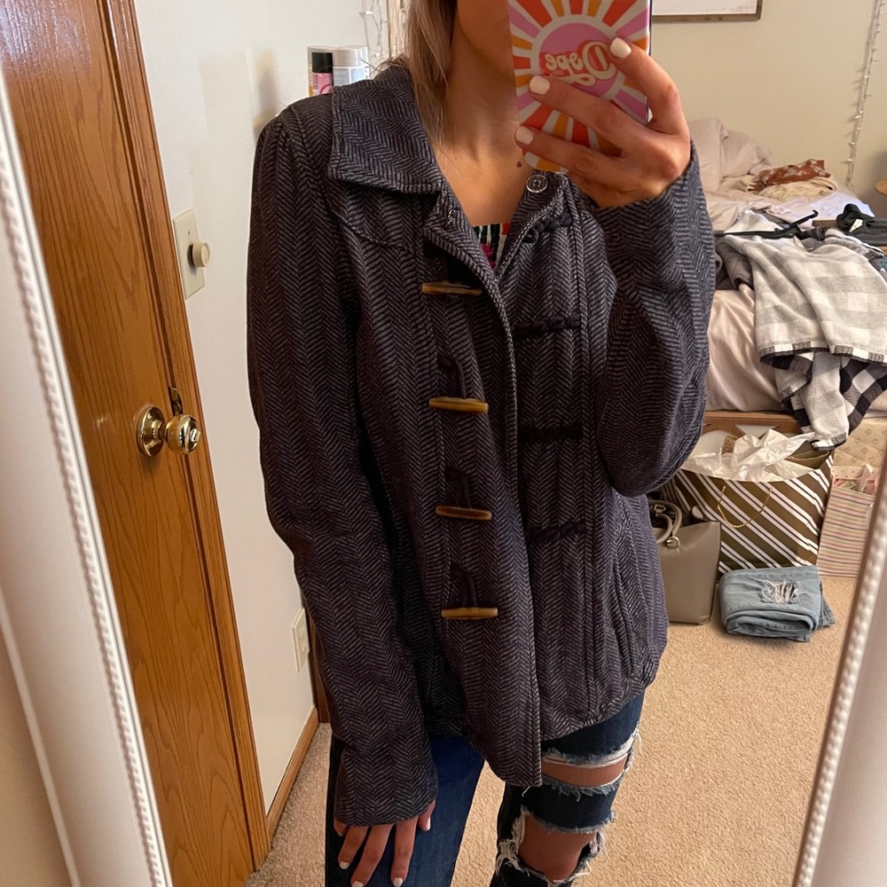 Dark navy and gray jacket